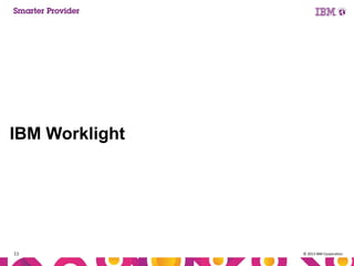 IBM Worklight

11

© 2013 IBM Corporation

 