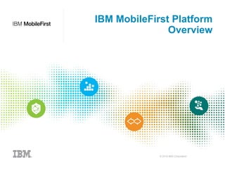 © 2015 IBM Corporation
IBM MobileFirst Platform
Overview
 