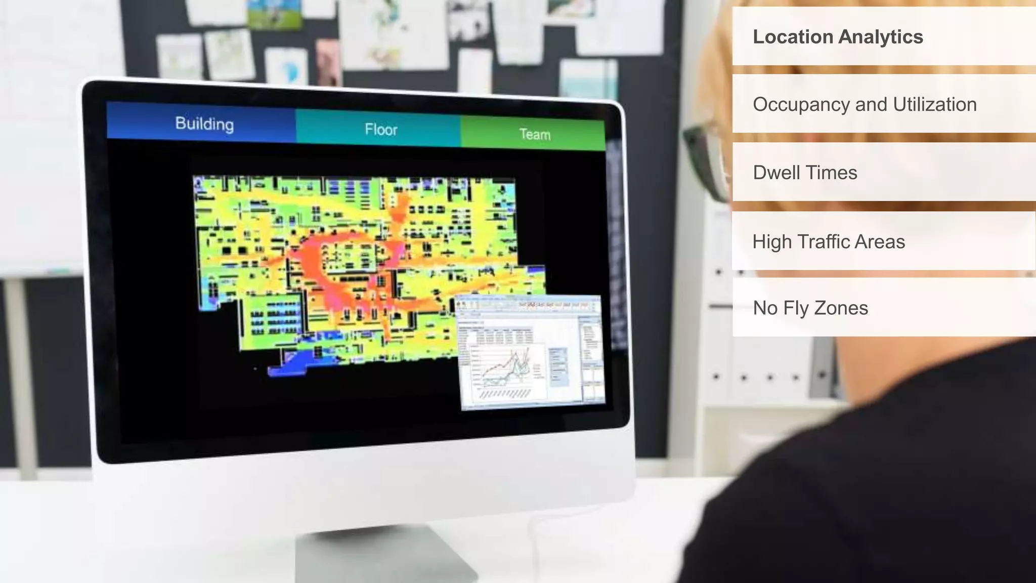 Location Analytics
Occupancy and Utilization
Dwell Times
High Traffic Areas
No Fly Zones
 