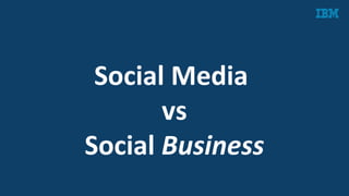 Social	
  Media	
  	
  
vs	
  
Social	
  Business	
  
 