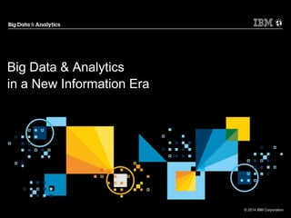 © 2014 IBM Corporation
Big Data & Analytics
in a New Information Era
 