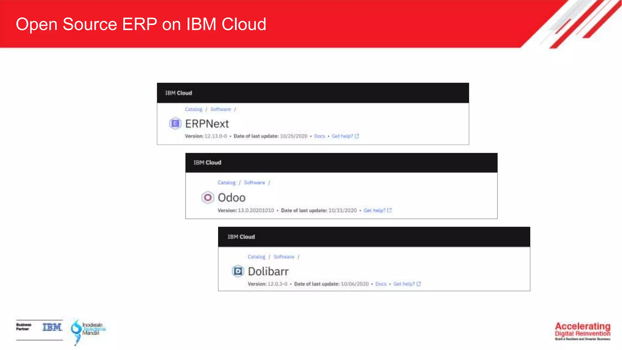 Open Source ERP on IBM Cloud
 