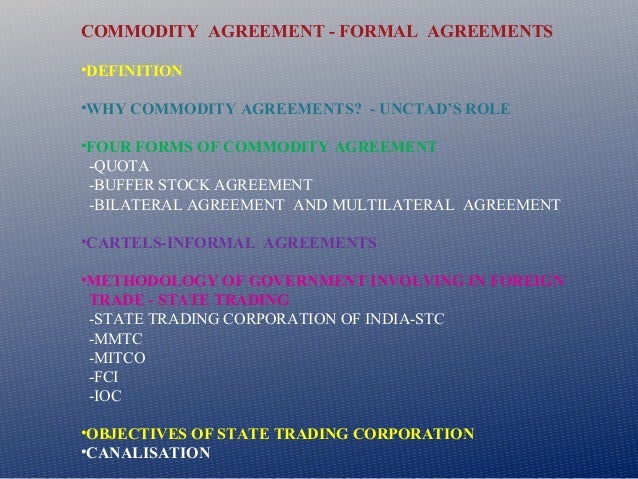 formal an definition contract international management business