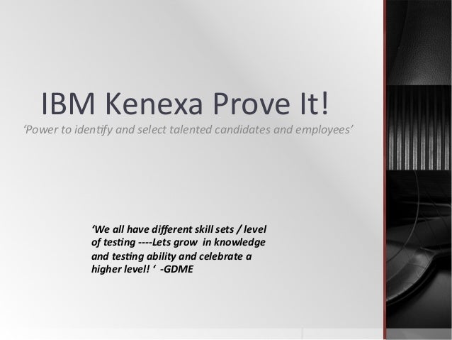 kenexa prove it