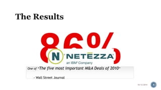 One of “The five most important M&A Deals of 2010” 
- Wall Street Journal 
10/12/2014 4 
 