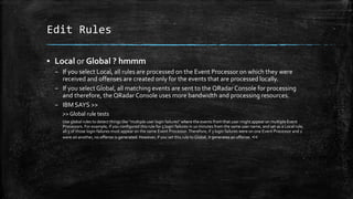 IBM QRadar BB & Rules | PPTX