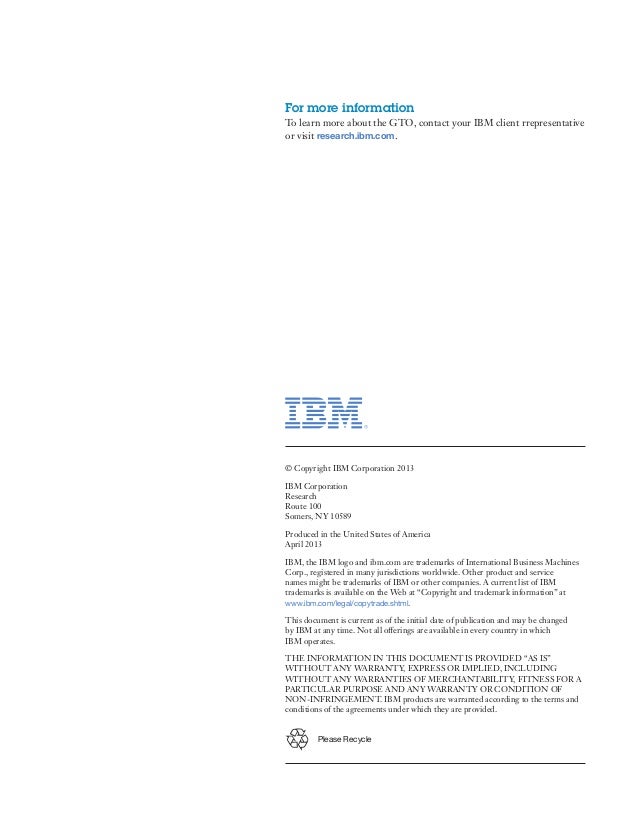 IBM Health Innovation Forum 2013 - IBM Research Technology Outlook 20…