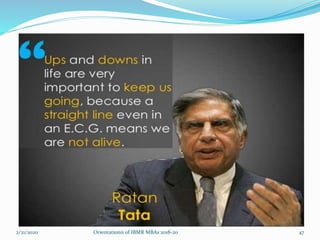 2/21/2020 Orientationn of IBMR MBAs 2018-20 47
 