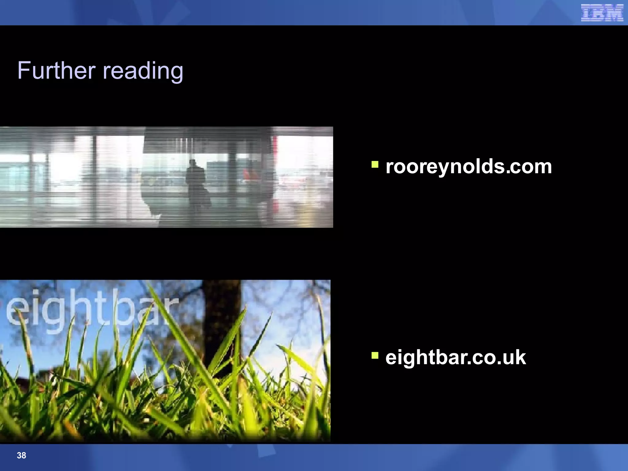 What’s next? rooreynolds.com eightbar.co.uk Further reading 