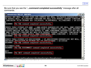 306 © 2010 IBM CorporationSocial Business
Be sure that you see the “...command completed successfully” message after all
commands.
 