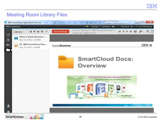 37 © 2010 IBM CorporationSocial Business
Meeting Room Library Files
 
