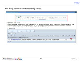 701 © 2010 IBM CorporationSocial Business
The Proxy Server is now successfully started.
 