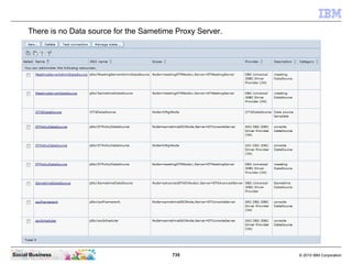 735 © 2010 IBM CorporationSocial Business
There is no Data source for the Sametime Proxy Server.
 