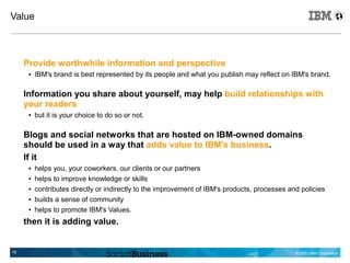 IBM Social Computing Guidelines | PDF