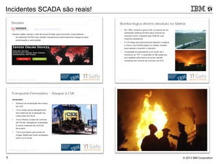 © 2013 IBM Corporation5
Incidentes SCADA são reais!
 
