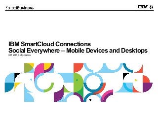 IBM SmartCloud Connections
Social Everywhere – Mobile Devices and Desktops
Q2 2014 Updates
 