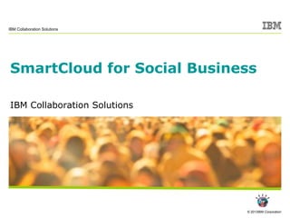 © 2013IBM Corporation
SmartCloud for Social Business
IBM Collaboration Solutions
IBM Collaboration Solutions
 