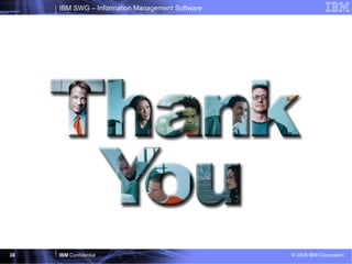 IBM SWG – Information Management Software




38   IBM Confidential                            © 2008 IBM Corporation
 
