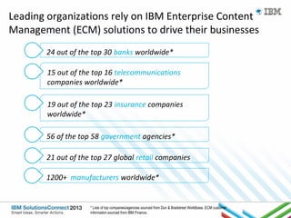 IBM Solutions Connect 2013 - Enterprise Content Management | PPT