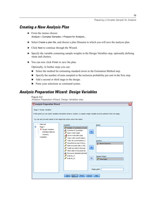Complex Sample Prep Ibm spss complex_samples | PDF