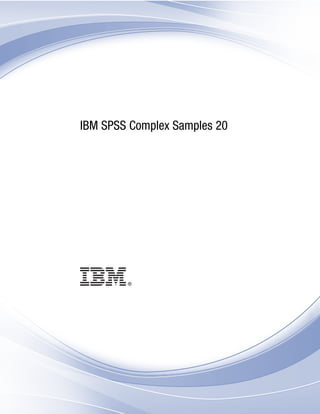 i
IBM SPSS Complex Samples 20
 