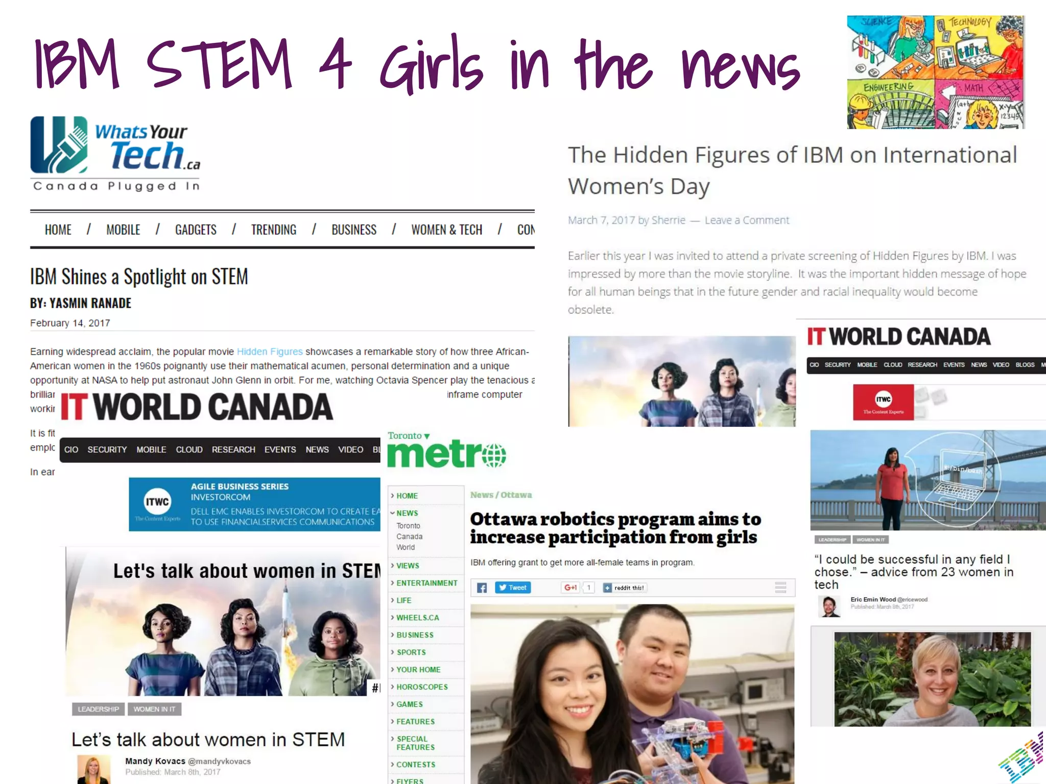 IBM STEM 4 Girls in the news
 