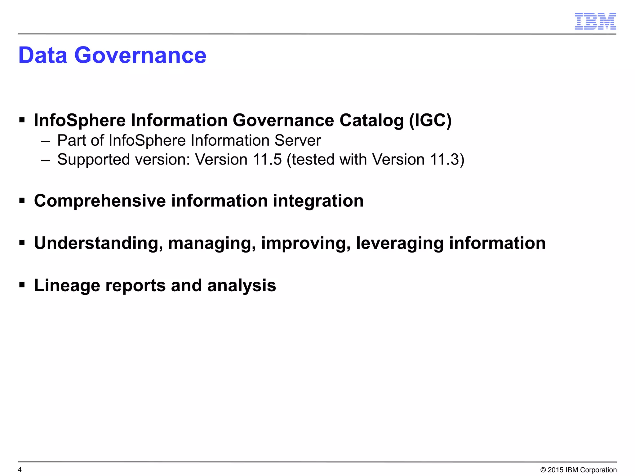 Data Governance with IBM Streams V4.1 PPT