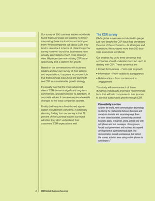 Ibm Csr IBM Study On Sustainable Corporate Social Responibilityr | PDF