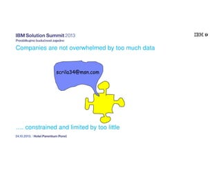 Companies are not overwhelmed by too much data

scrila34@msn.com

…. constrained and limited by too little

 