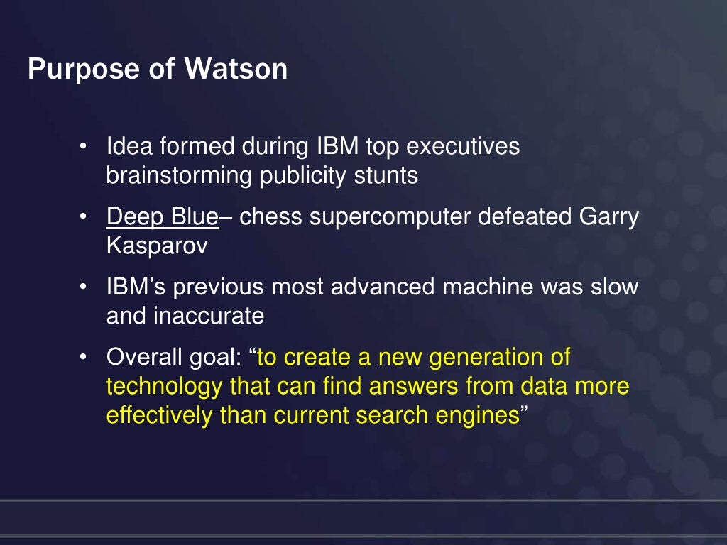 Ibm's watson