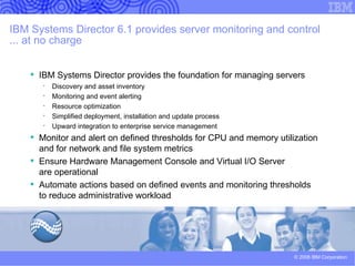 These challenges are at the  core  of every IT infrastructure, and they are directly linked to how physical and virtual systems and storage are managed as an integrated platform Costs &  Service  Delivery Business  Resiliency  & Security Energy Efficiency  Changing application models  Rising operational costs of systems and networking Explosion in volume of data and information Difficulty in deploying new applications and services Security of your assets and your clients’ information Landslide of compliance requirements and government mandates Systems and applications need to be available Rising energy costs and rising energy demand Power and thermal issues inhibit operations Environmental compliance and social responsibility  Unpredictable workload characteristics Manage fast growth of “smart” objects and data volumes Need maximum flexibility for real time interaction 