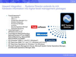Focus on health, status, automation Health summary Favorite systems Critical monitors Group thumbnails Monitoring  Monitor critical resources Thresholds Events Automation Plans Notify Run commands Trigger tasks  