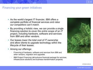 IBM Global Financing: The Solution to Your PC Lifecycle Management Strategy IBM Global Financing has developed a broad portfolio of programs and tools to assist you in navigating the four phases of the PC Lifecycle…  From planning to disposal: 