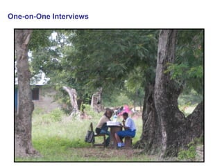 One-on-One Interviews
 