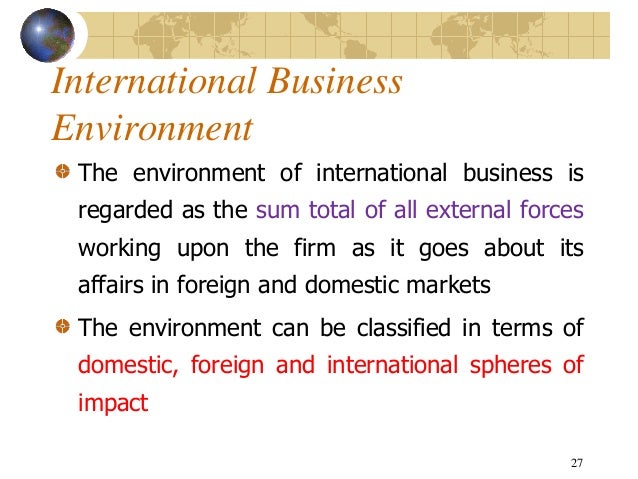 International Business Management Unit 1 Introduction