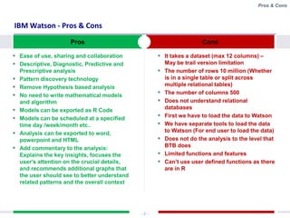 Watson Database Ibm watson | PPTX