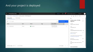 And your project is deployed
 