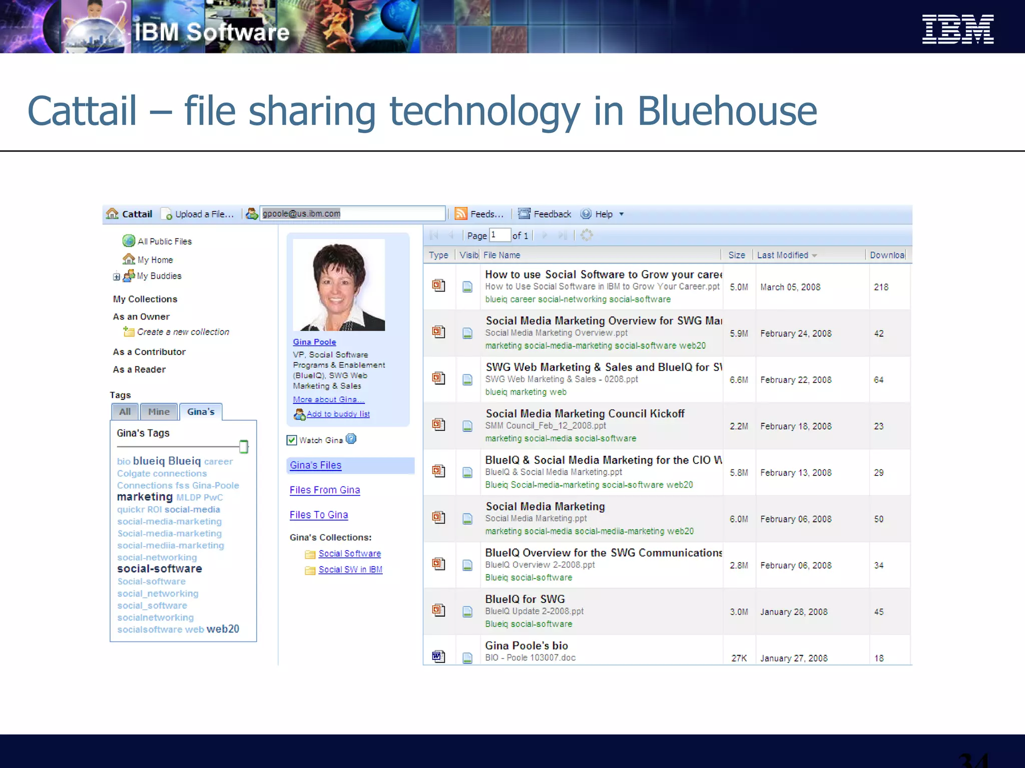 Cattail – file sharing technology in Bluehouse 