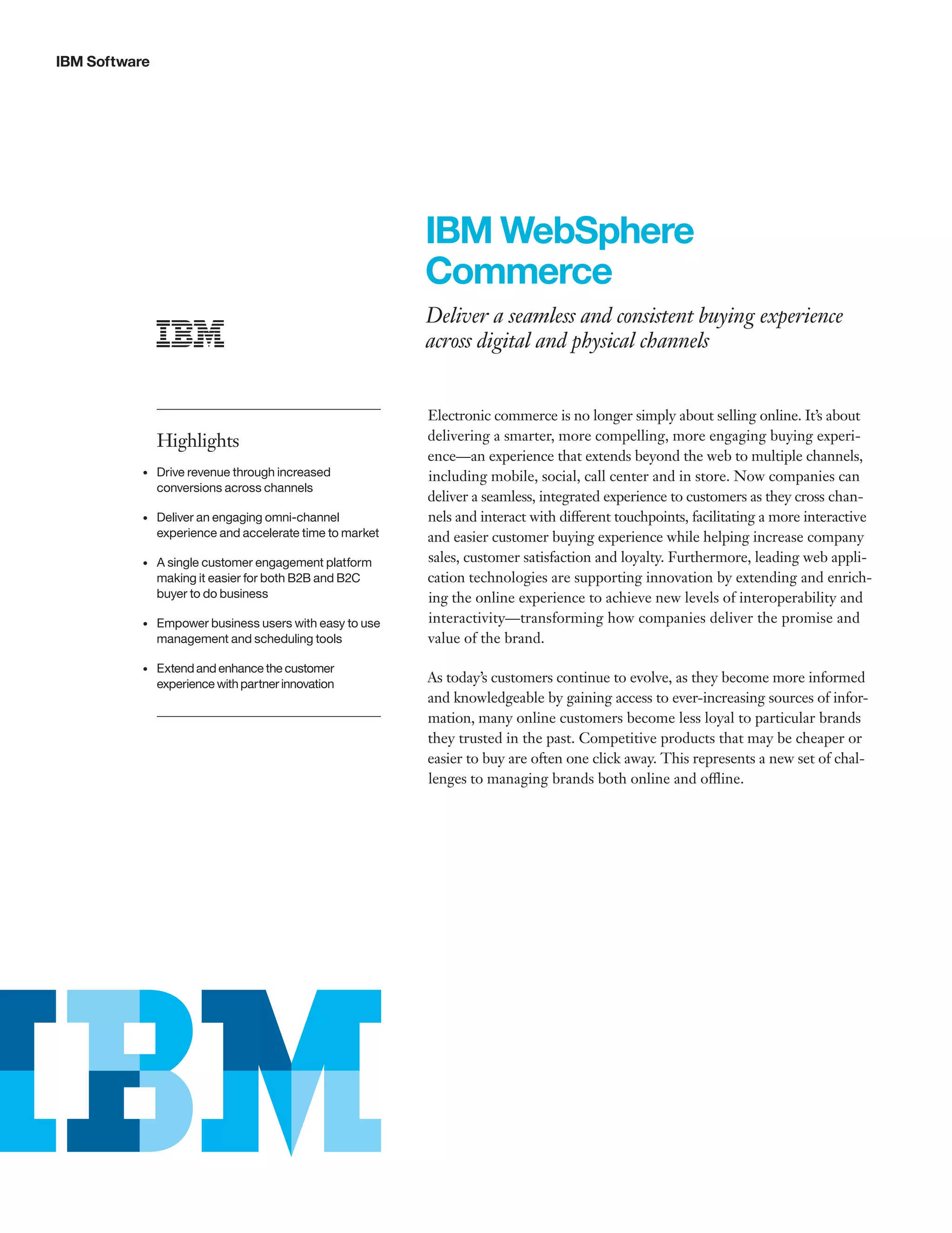 IBM WebSphere Commerce | PDF