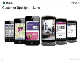 Mobile

Customer Spotlight – Lotte




7                            © 2012 IBM Corporation
 