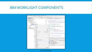 IBMWORKLIGHT COMPONENTS
Backend integration
 