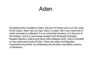 Ibn battuta journey to yemen | PPT