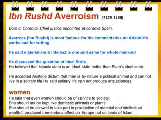 Rushd Ibn Rushd Averroism (12th century Spanish Muslim Philosopher) | PPT