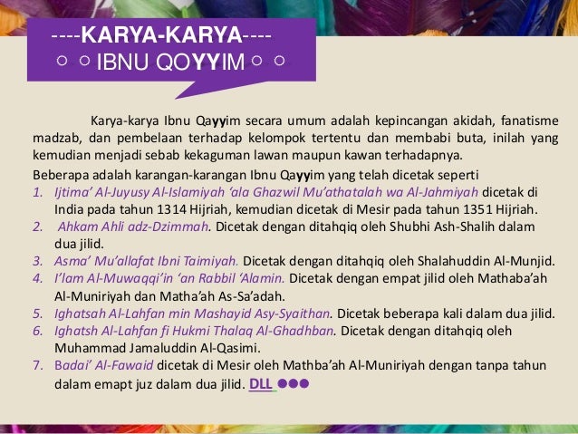 Konsep Pemikiran Pendidikan Ibnu Qayyim Al Jauziyah