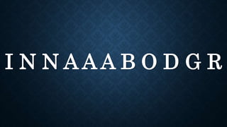 I N N A A A B O D G R
 