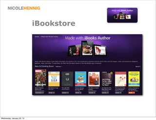 iBookstore




Wednesday, January 30, 13
 