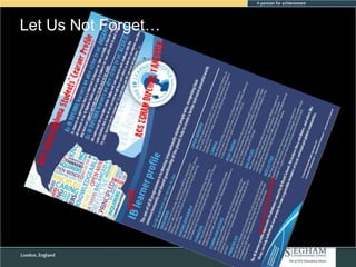 Let Us Not Forget…

 