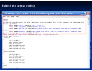 Behind the scenes coding
 