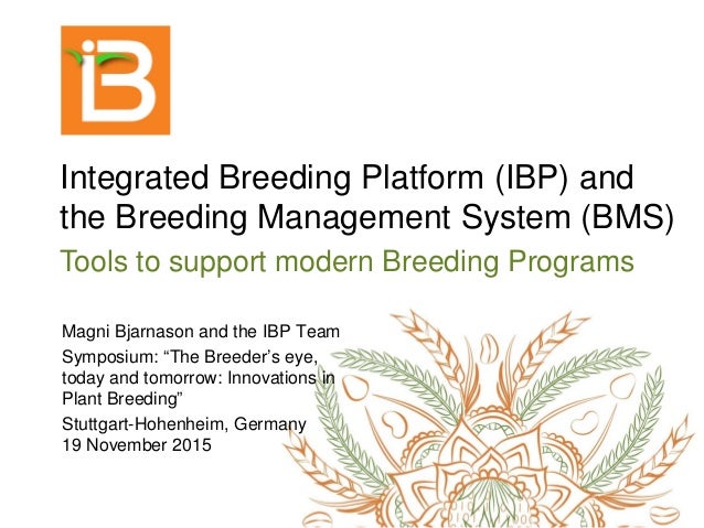 Plant Breeding Software Security