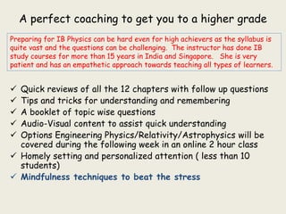 IB Physics mindful revision course | PPTX